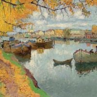 Konstantin Gorbatov Autumn On The Islands 1919 Hand Painted Reproduction