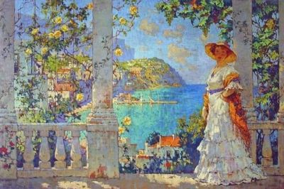 art oil painting reproduction of  Konstantin Gorbatov View Of The Island Of Capri 1924 museum quality handmade