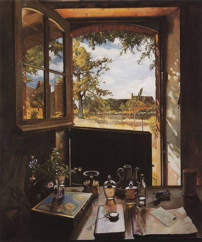 Konstantin Somov Open Door To The Garden 1934 museum quality