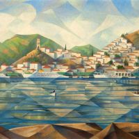 Kostas Plakotaris View Of Poros 1962