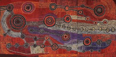 art oil painting reproduction of  Kunmanara - Willy Muntjantji - Martin Untitled Aboriginal Art museum quality handmade