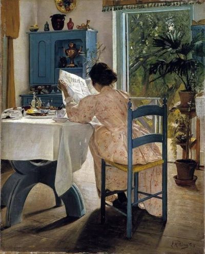 art oil painting reproduction of  L.a. Ring At Breakfast 1898 museum quality handmade