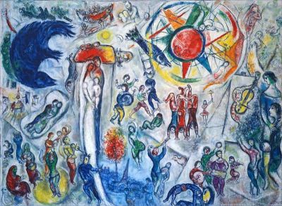 art oil painting reproduction of  La Vie By Marc Chagall museum quality handmade