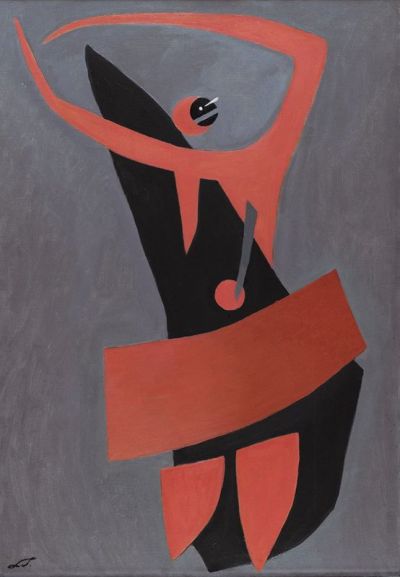 art oil painting reproduction of  Lajos Tihanyi Dancer On Grey Ground C. 1930-35 museum quality handmade