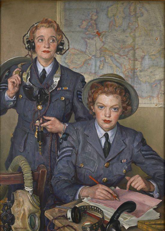Laura Knight An Operations Room - A Year Since The Battle Of Britain museum quality