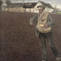Laurits Andersen Ring The Sower 1910 Hand Painted Reproduction