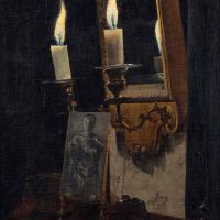 Laurits Andersen Small Interior With Burning Candles