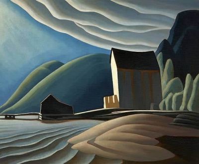 art oil painting reproduction of  Lawren Harris Ice House Coldwell Lake Superior C. 1923 museum quality handmade