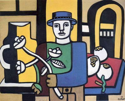 art oil painting reproduction of  Leger The Man In The Blue Hat museum quality handmade