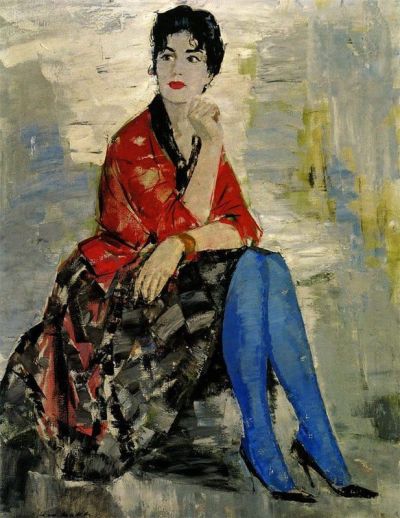 art oil painting reproduction of  Leo Kokle Rasmas Prandes Portrets 1962 museum quality handmade