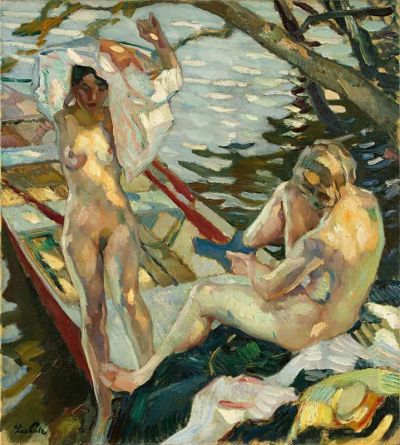 art oil painting reproduction of  Leo Putz Nach Dem Bad Iii 1914 museum quality handmade