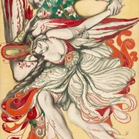 Leon Bakst Prince Ivan Capturing The Firebird 1915