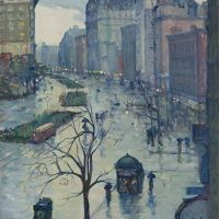 Leon Kroll Broadway Looking South Hand Painted Reproduction