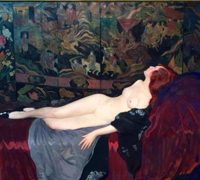 art oil painting reproduction of  Leopold Seyffert Lacquer Screen Ca. 1917 museum quality handmade
