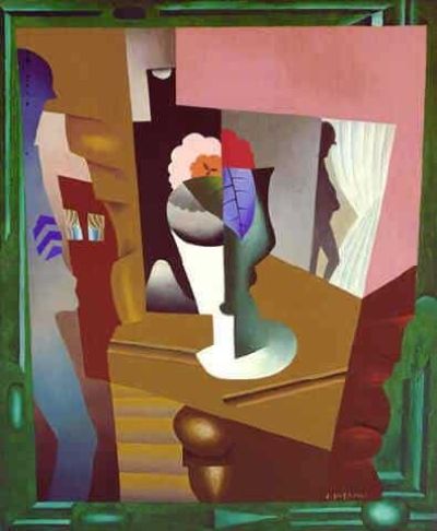 art oil painting reproduction of  Leopold Survage Homme Dans La Ville - 1917 museum quality handmade