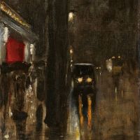 Lesser Ury N Chtliche Stra Enszene Berlin In Den Zelten C. 1915-20