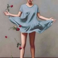 Li Guijun Young Woman With Roses
