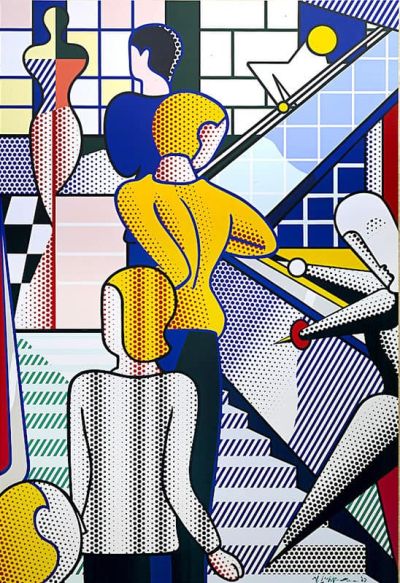 art oil painting reproduction of  Lichtenstein Bauhaus Stairway museum quality handmade