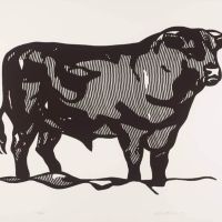 Lichtenstein Bull 1 Hand Painted Reproduction