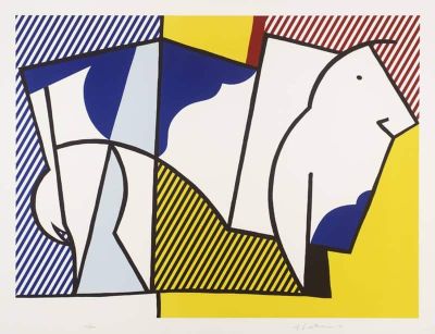 art oil painting reproduction of  Lichtenstein Bull 3 museum quality handmade