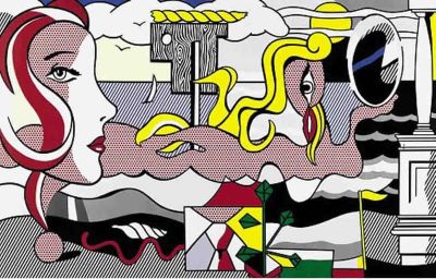 art oil painting reproduction of  Lichtenstein Figures In Landscape museum quality handmade