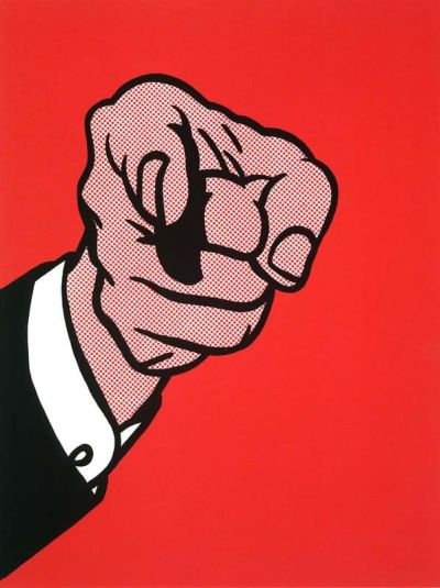 art oil painting reproduction of  Lichtenstein Finger Pointing museum quality handmade