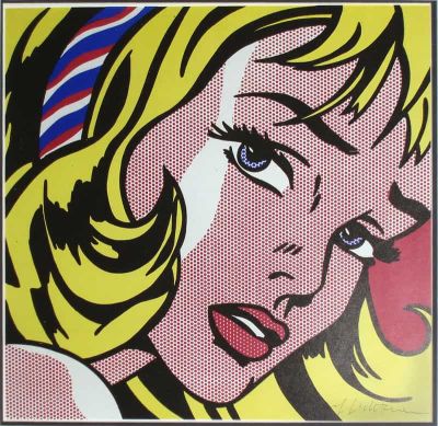 art oil painting reproduction of  Lichtenstein Girl With Hair Ribbon museum quality handmade