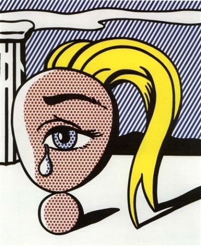 art oil painting reproduction of  Lichtenstein Girl With Tear 2 museum quality handmade