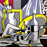 Lichtenstein Still Life With Palette Hand Painted Reproduction