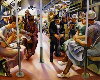art oil painting reproduction of  Lily Furedi Subway 1934 museum quality handmade