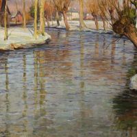 Louis Aston Knight Hiver En Normandie - 1926 Hand Painted Reproduction