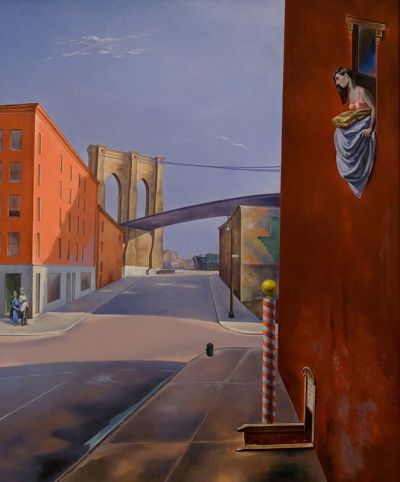 art oil painting reproduction of  Louis Guglielmi A Muted Street 1940-42 museum quality handmade