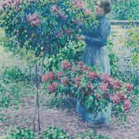 Louis Ritman In The Arbor 1914 Hand Painted Reproduction