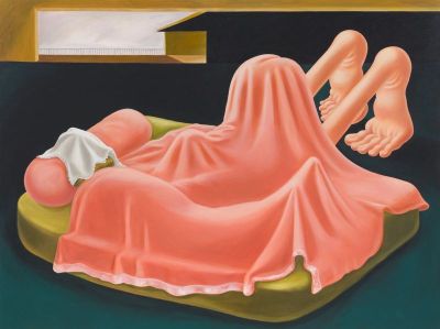 art oil painting reproduction of  Louise Bonnet Interior With Pink Blanket museum quality handmade