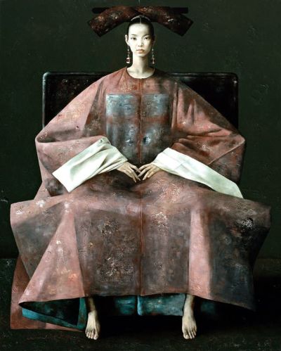 art oil painting reproduction of  Lu Jianjun Donna In Viola museum quality handmade