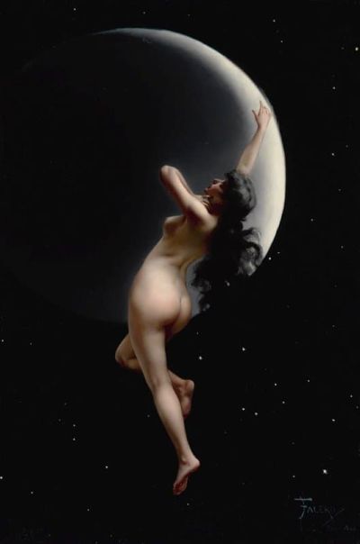 art oil painting reproduction of  Luis Ricardo Falero Night 1883 museum quality handmade
