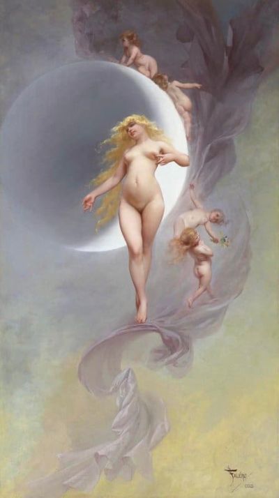 art oil painting reproduction of  Luis Ricardo Falero The Planet Venus 1882 museum quality handmade