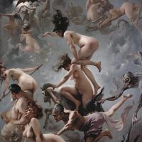 Luis Ricardo Falero Vision Of Faust 1878 Hand Painted Reproduction