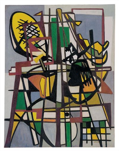 art oil painting reproduction of  Lygia Clark Composition 1951 museum quality handmade