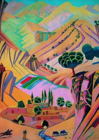 art oil painting reproduction of  M. Sarian Mottled Landscape 1924 museum quality handmade