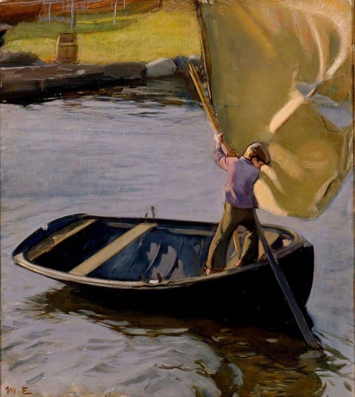 Magnus Enckell Boy And Sail - Gosse Med Segel - 1902 museum quality