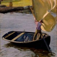 Magnus Enckell Boy And Sail - Gosse Med Segel - 1902 Hand Painted Reproduction