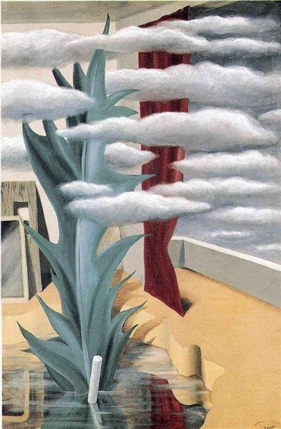 art oil painting reproduction of  Magritte After The Water The Clouds 1926 museum quality handmade