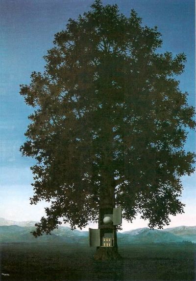 art oil painting reproduction of  Magritte Arbre Solitaire museum quality handmade