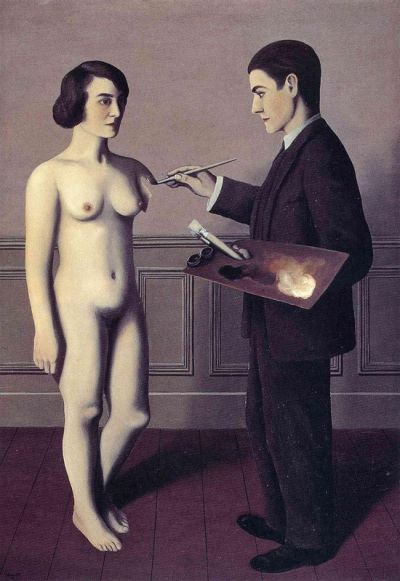 art oil painting reproduction of  Magritte Attempting The Impossible museum quality handmade