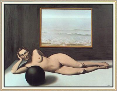 art oil painting reproduction of  Magritte Bather Between Light And Darkness museum quality handmade