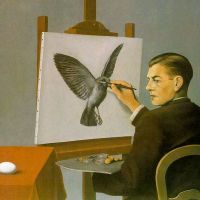 Magritte Clairvoyance Self Portrait