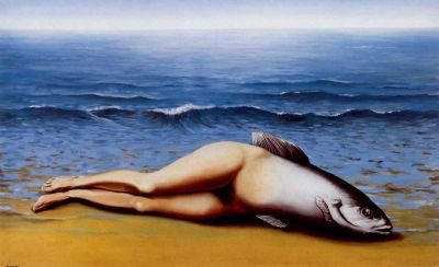 art oil painting reproduction of  Magritte Collective Invention museum quality handmade