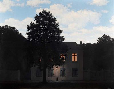 art oil painting reproduction of  Magritte Empire Des Lumieres Sothebys museum quality handmade