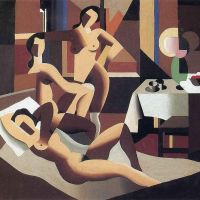 Magritte Three Nudes In An Interior